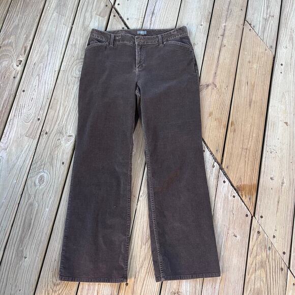 J. Jill Women's Brown Corduroy Pants Size 12P - Picture 1 of 9